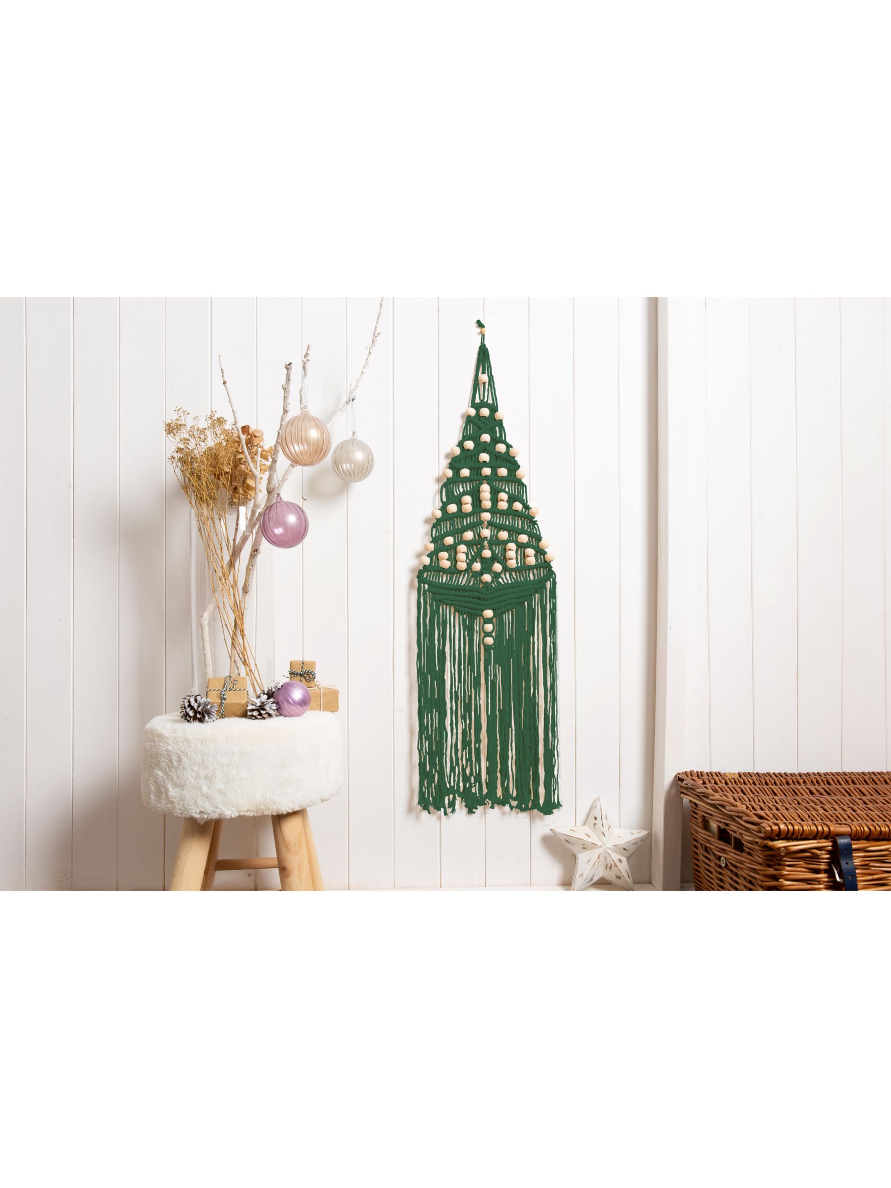 Download Wool Couture Macrame Christmas Tree Craft Kit At John Lewis Partners Yellowimages Mockups