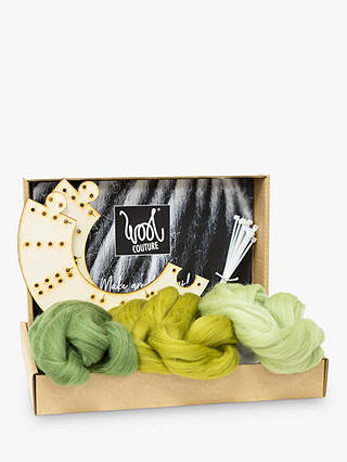 Wool Couture Pom Pom Wreath Craft Kit, Green