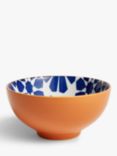John Lewis Levantine Bowl, 15cm, Lapis Blue/Cinnabar Orange
