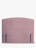 John Lewis Emily Full Depth Upholstered Headboard, Single, Deep Velvet Heather