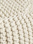 John Lewis Chunky Knitted Pouffe, White
