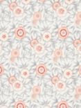 Harlequin Komovi Floral Print Fabric, Coral/Pebble