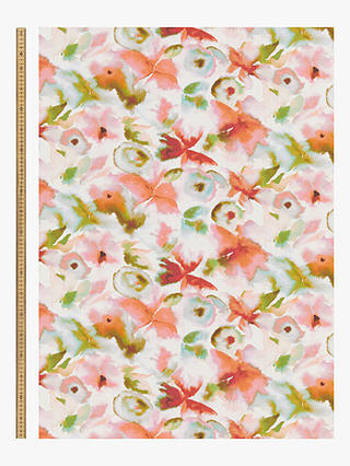 Harlequin Flores Print Fabric, Pebble/Coral