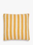 John Lewis ANYDAY Reverse Stripe Cushion, Yellow
