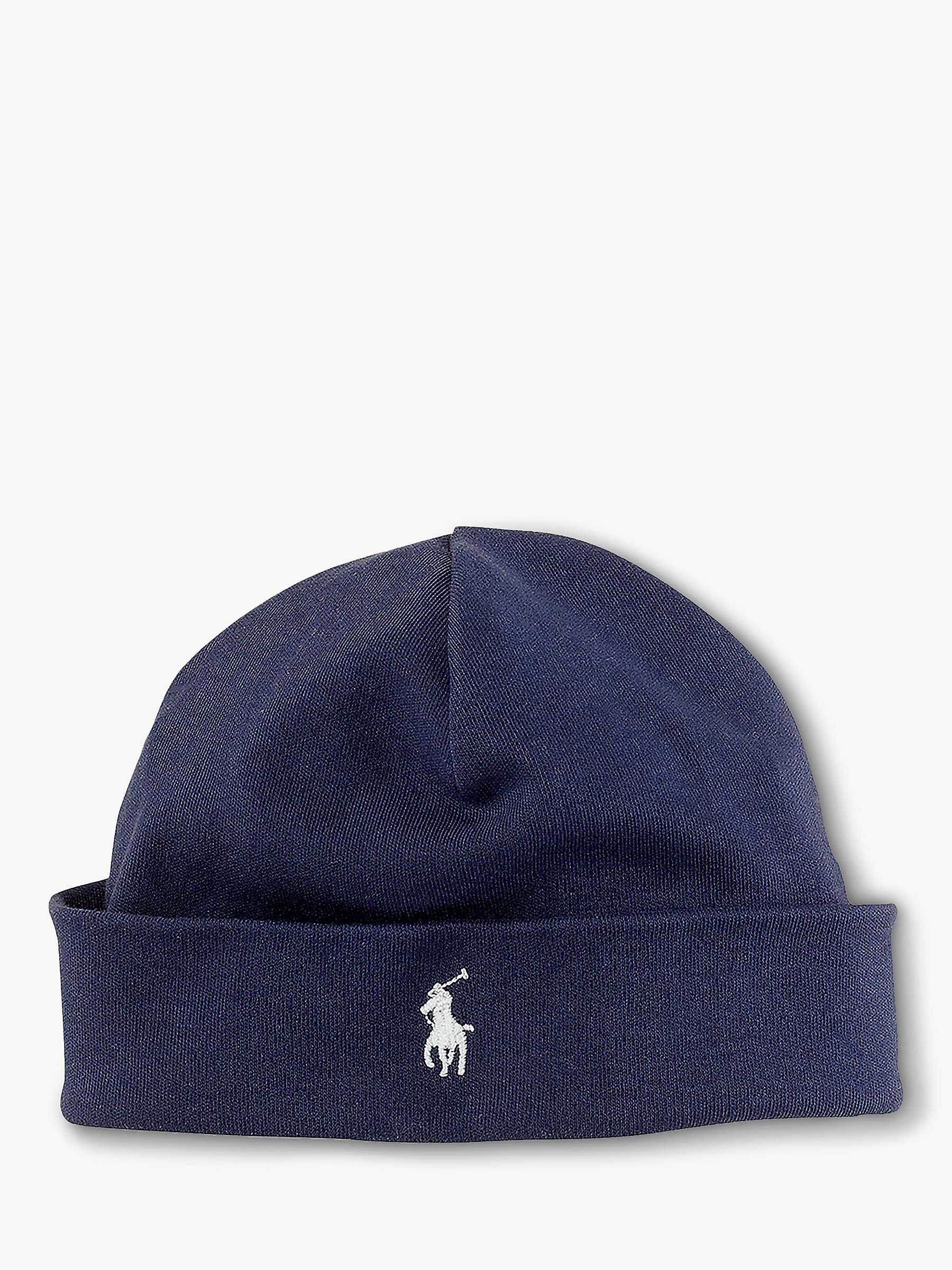 Buy Ralph Lauren Baby Solid Logo Hat, French Navy Online at johnlewis.com