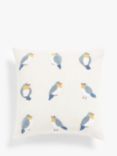 John Lewis French Knot Bird Cushion, White / Multi