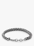 Skagen Men's Chain Bracelet, Silver/Black SKJM0170040