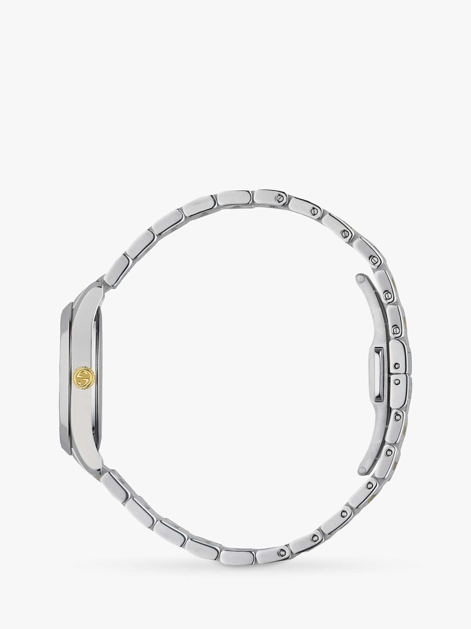 Buy Gucci YA1265016 Women's G-Timeless Diamond Bracelet Strap Watch, Silver/Gold Online at johnlewis.com
