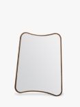 Kurva Curved Metal Corners Rectangular Wall Mirror, 81 x 61cm