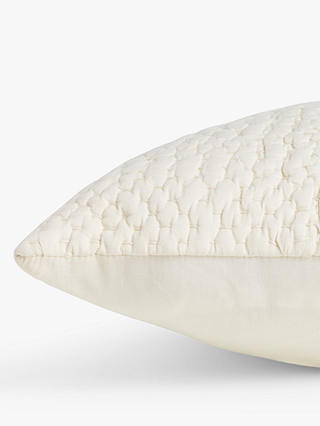Mother of Pearl Organic Cotton Stitched Cushion, Ivory