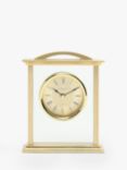 London Clock Company Roman Numeral Analogue Mantel Clock, Brass