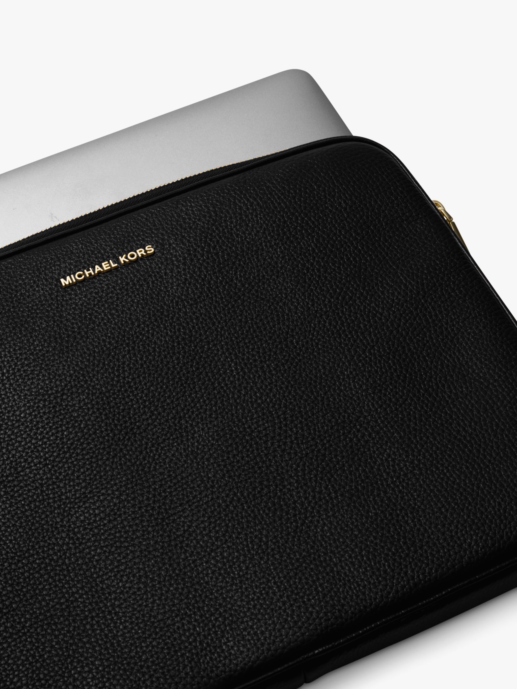 MICHAEL Michael Kors Leather Laptop Case, Black