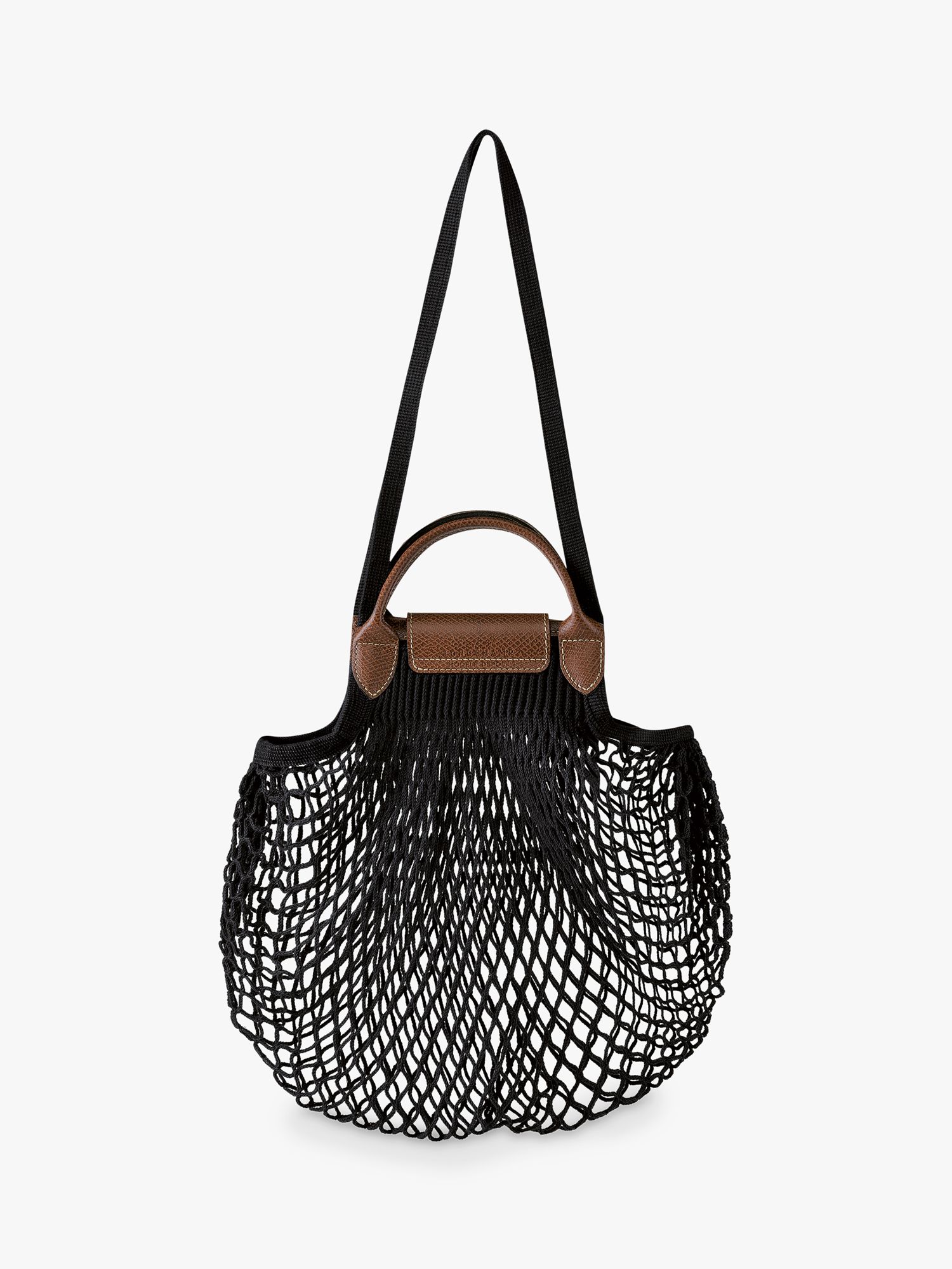 Longchamp Le Pliage Filet Top Handle Net Bag, Black