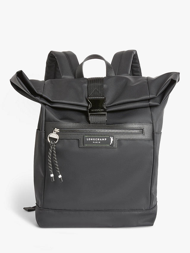 Longchamp Green District ECONYL® Roll Up Backpack, Black