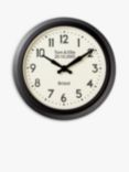 Lascelles Personalised Smiths Analogue Wall Clock, 37cm, Black