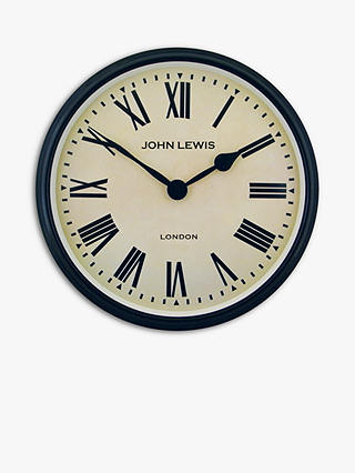 Lascelles Personalised Smiths Station Roman Numeral Wall Clock, 50cm, Black