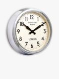 Lascelles Personalised Smiths Analogue Wall Clock, 37cm, Chrome