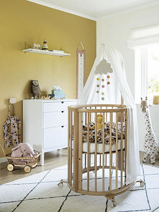 Stokke Sleepi Mini Oval Crib Natural, Stokke Round Mini Crib