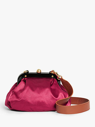 See By Chloé Tilly Large Satin Pouch Bag, Dark Red