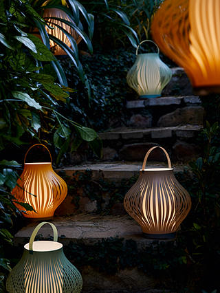 John Lewis Harmony LED Colour Changing Outdoor Lantern, Agave