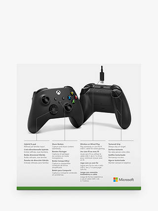 Xbox Wireless Controller with USB Type-C Cable, Black