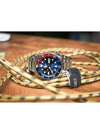 Seiko SRPD53K1 Men's 5 Sports Automatic Day Date Bracelet Strap Watch, Silver/Blue