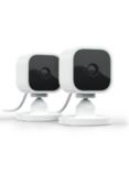 Blink Mini Compact Indoor Plug-in 1080p HD Smart Security Camera, Pack of 2