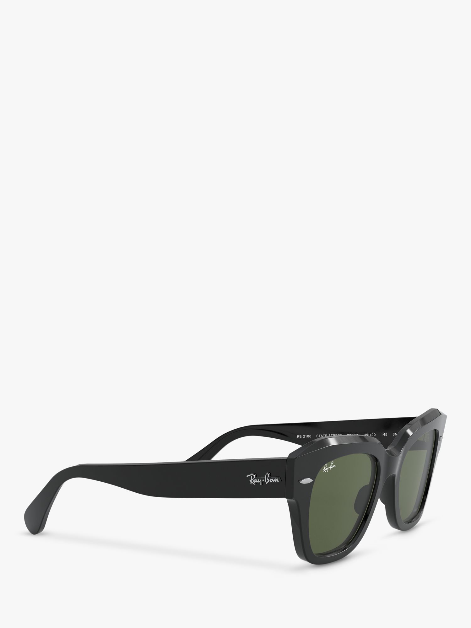 Buy Ray-Ban RB2186 Unisex Square Sunglasses, Black Online at johnlewis.com