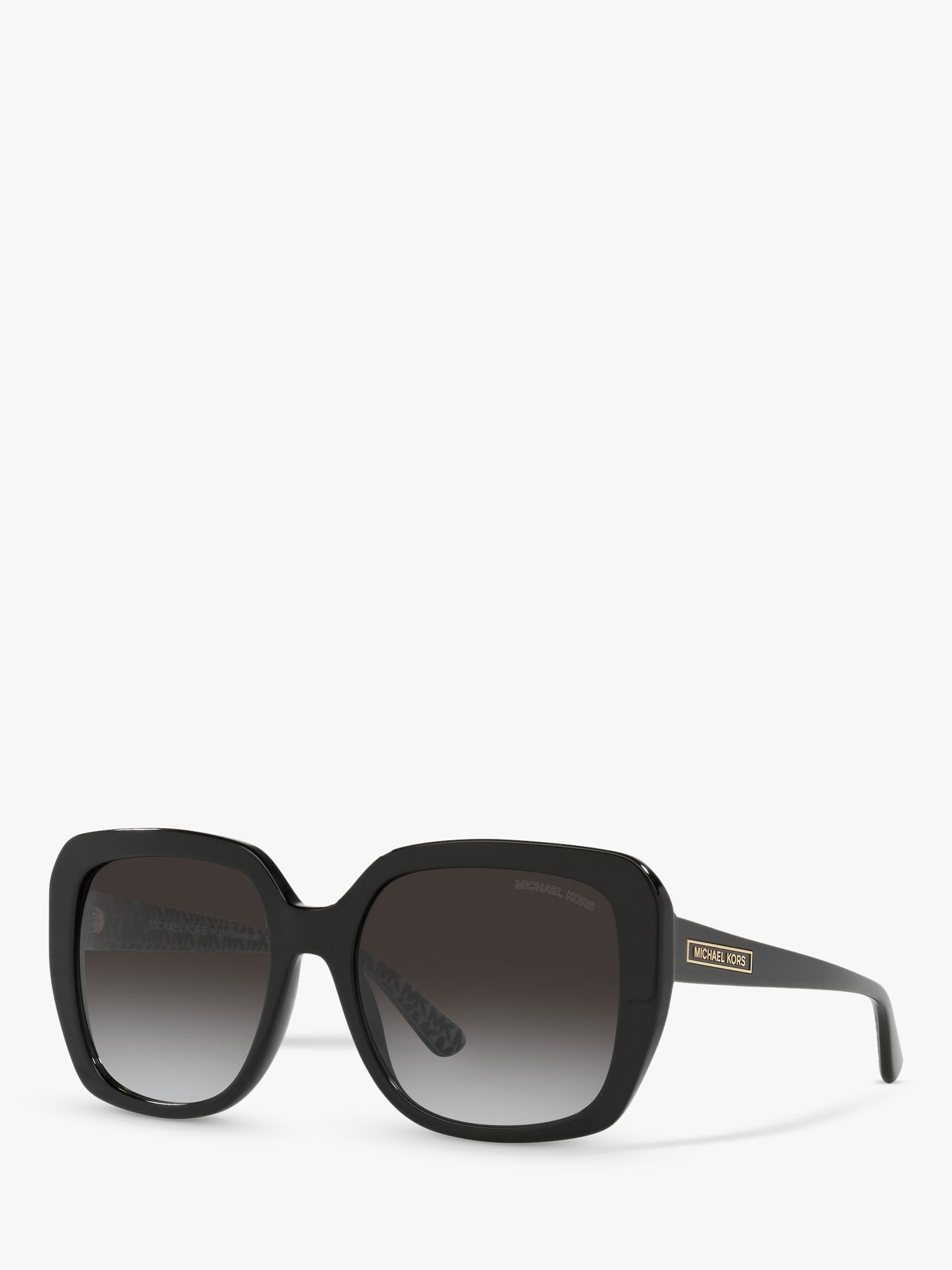 Michael Kors MK2140 Women's Manhasset Square Sunglasses, Black/Grey ...