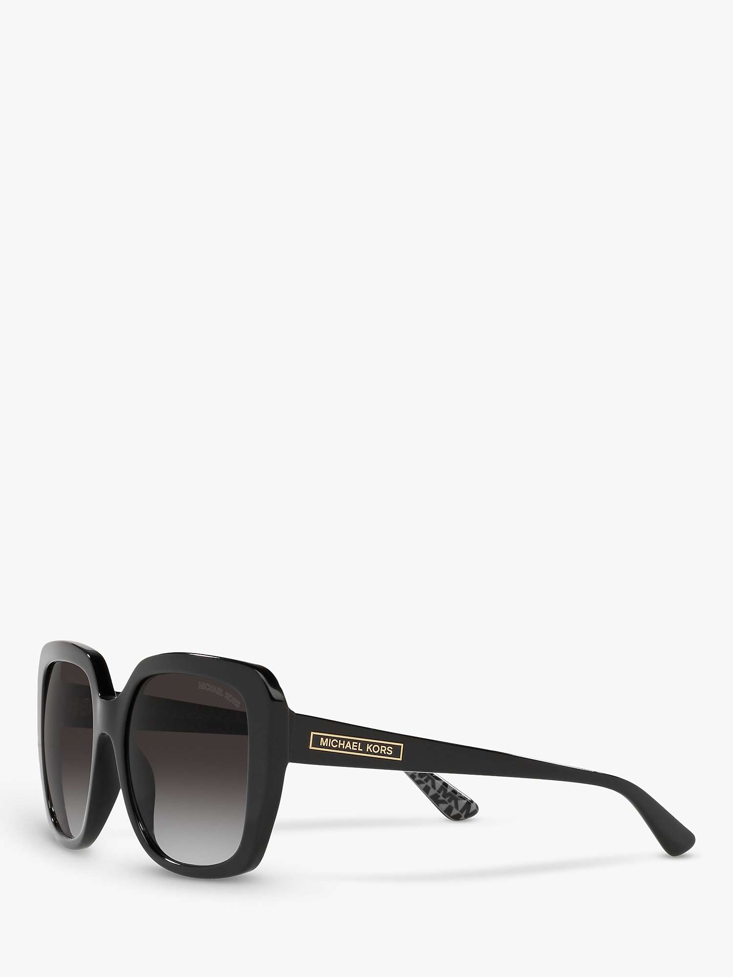Michael Kors MK2140 Women's Manhasset Square Sunglasses, Black/Grey ...