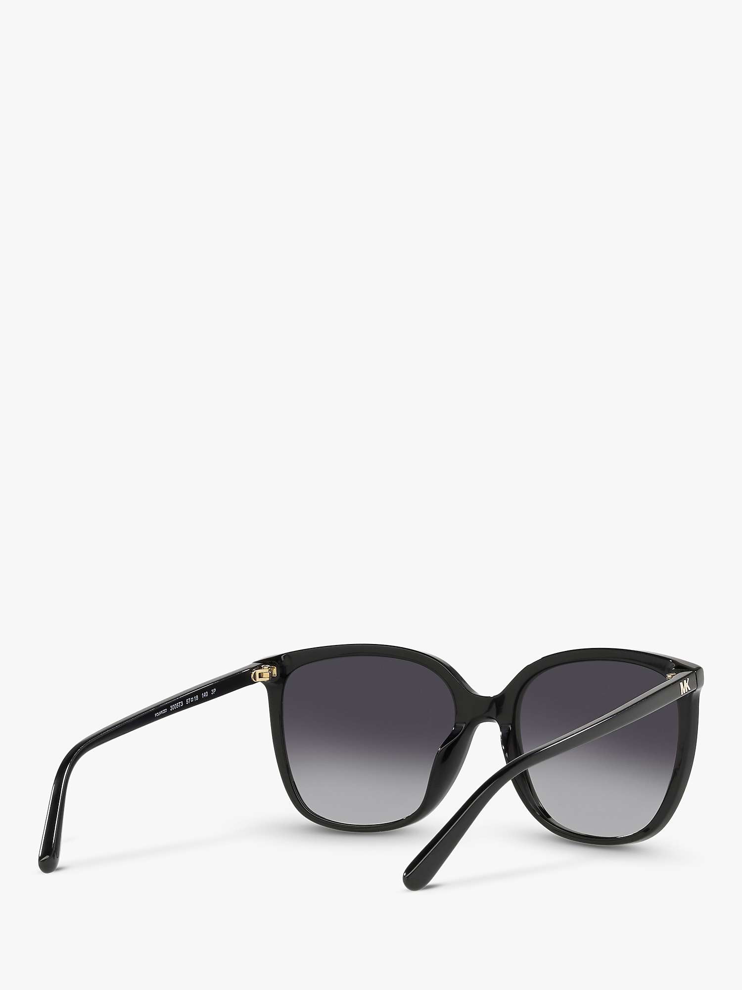 Buy Michael Kors MK2137U Women's Anaheim Polarised Square Sunglasses, Black/Grey Gradient Online at johnlewis.com