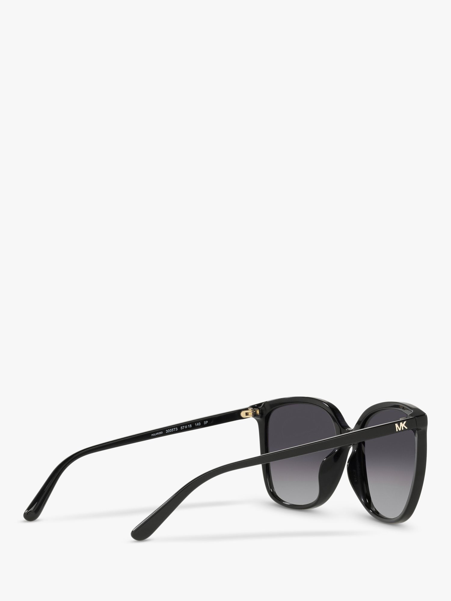Buy Michael Kors MK2137U Women's Anaheim Polarised Square Sunglasses, Black/Grey Gradient Online at johnlewis.com