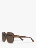Michael Kors MK2140 Women's Manhasset Square Sunglasses, Tortoise/Brown