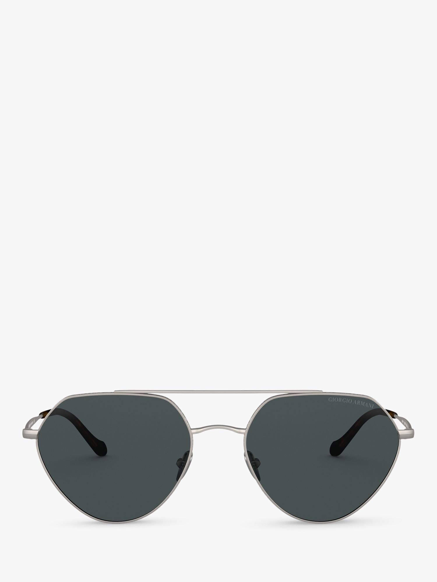 Giorgio Armani AR6111 Women's Irregular Sunglasses, Matte Gunmetal/Grey