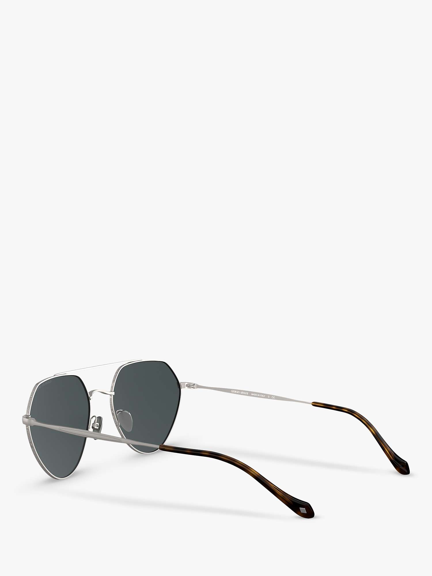 Buy Giorgio Armani AR6111 Women's Irregular Sunglasses, Matte Gunmetal/Grey Online at johnlewis.com