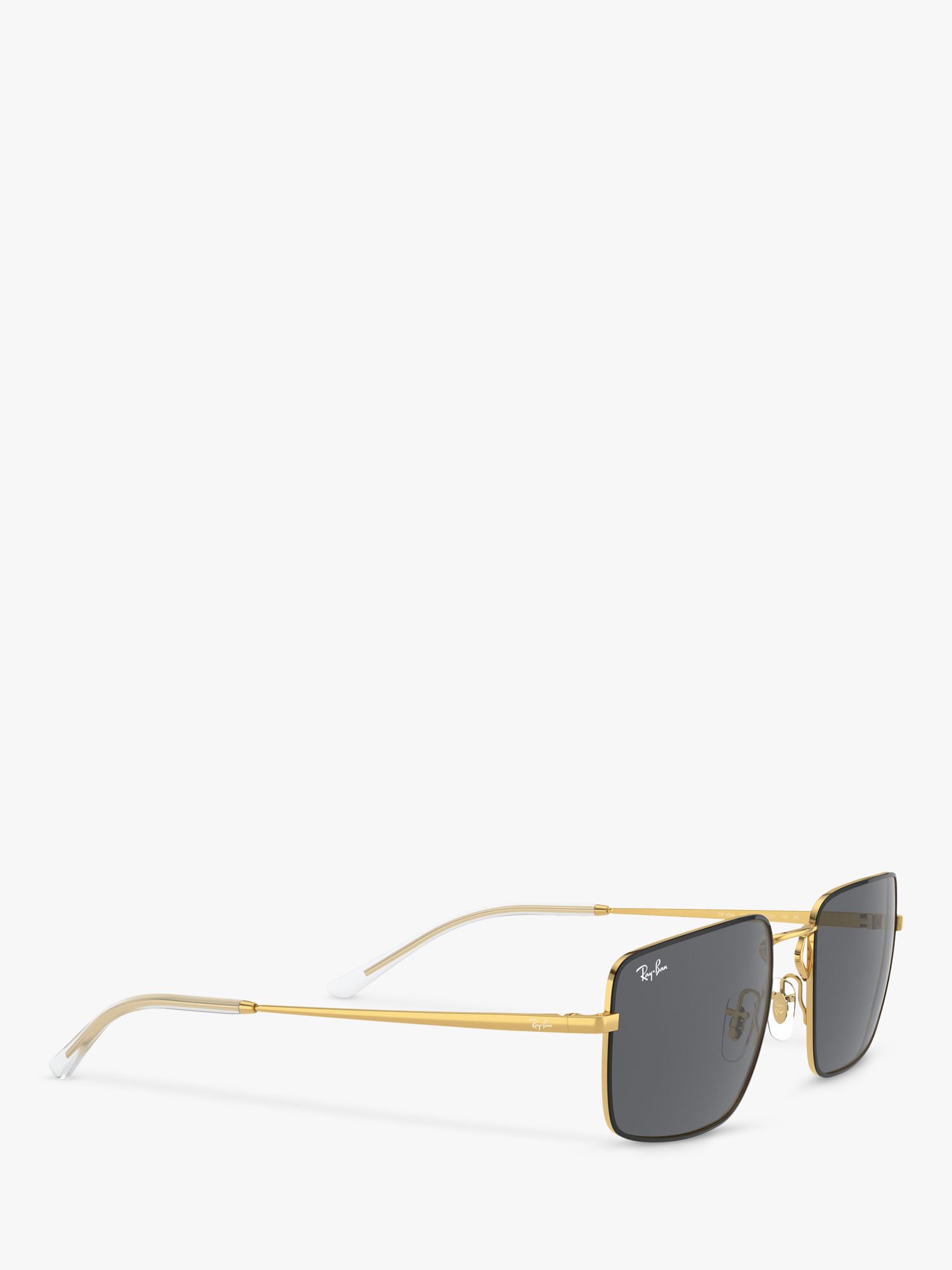 Ray-Ban RB3669 Unisex Metal Square Sunglasses, Arista Gold/Black at ...