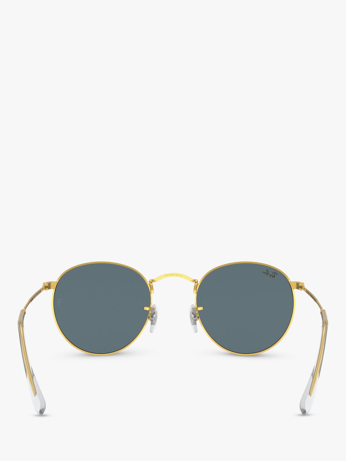 Buy Ray-Ban RB3447 Men's Round Metal Sunglasses, Legend Gold/Classic Blue Online at johnlewis.com