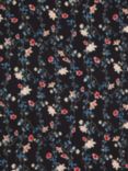 Oddies Textiles Floral Vines Fabric, Black/Multi
