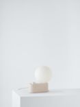 Tala Alumina Table/Wall Lamp with Sphere IV ES LED Dim to Warm Globe Bulb, Blossom