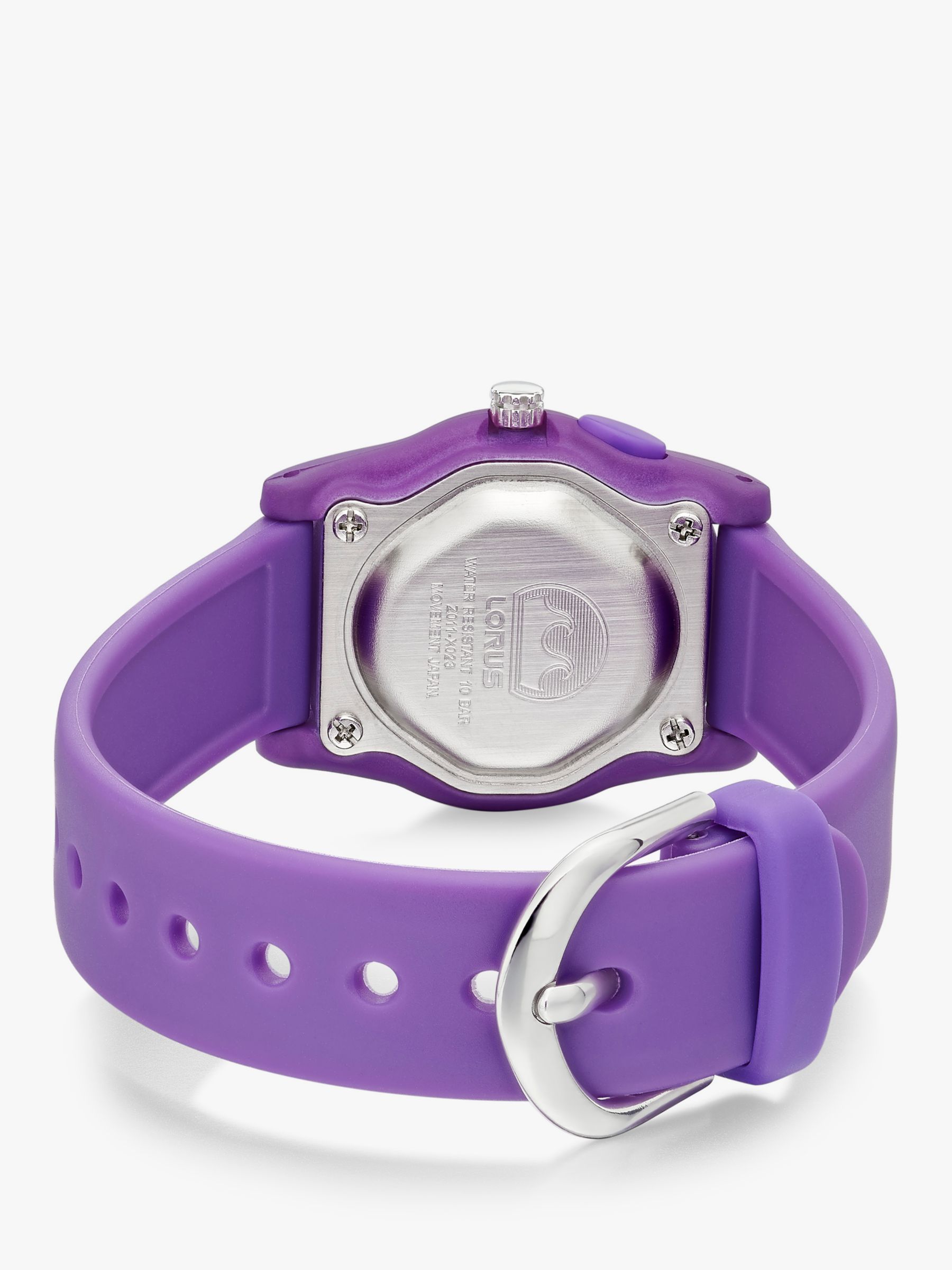 Lorus Children's Silicone Strap Watch, Purple/White R2359NX9