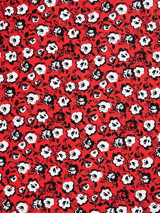 Marvic Fabrics Abstract Flower Lines Print Fabric, Red