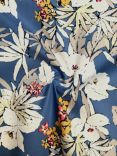 Viscount Textiles Abs Flower Print Fabric, Blue/Duck Egg