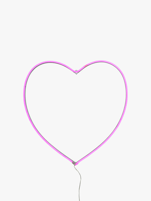 Kaemingk Neon Heart Light Pink, Pink Heart Lamp Next