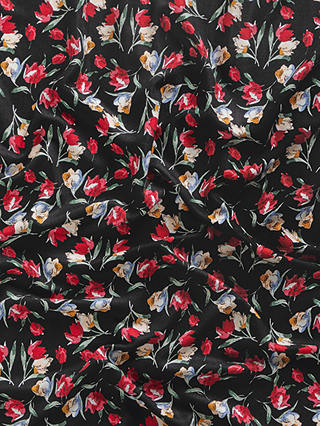 Spendlove Tulips Print Fabric, Black