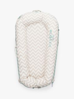 DockATot Deluxe+ Silver Chevron Baby Pod Cover, 0-8 months