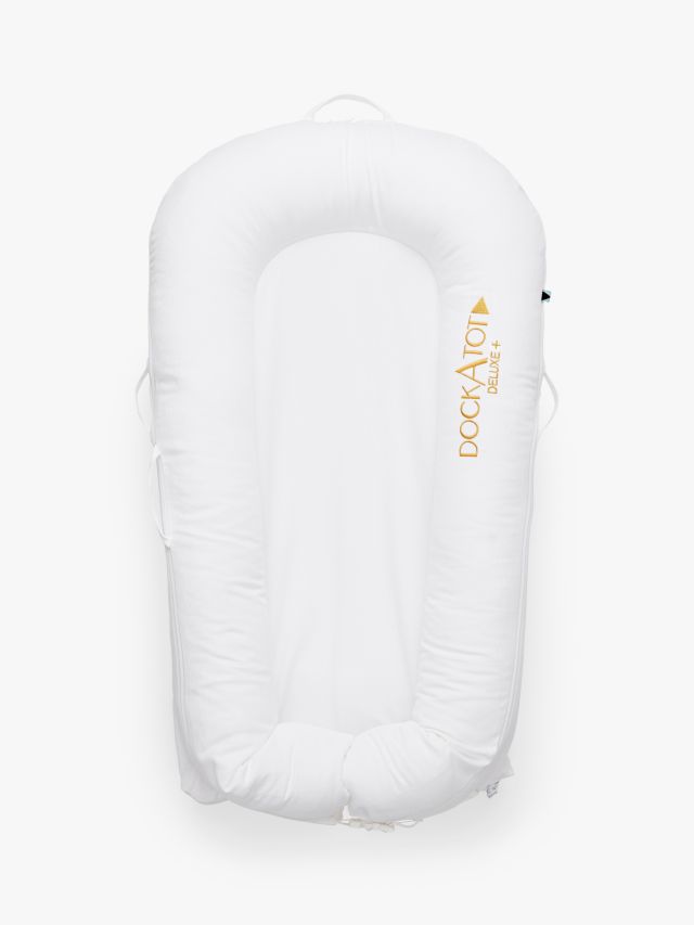 DockATot Deluxe+ Pristine White Baby Pod Cover, 0-8 months