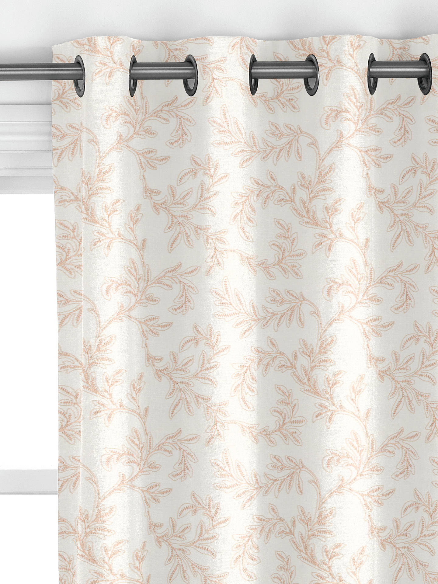 John Lewis Acanthus Embroidered Made to Measure Curtains, Marshamallow