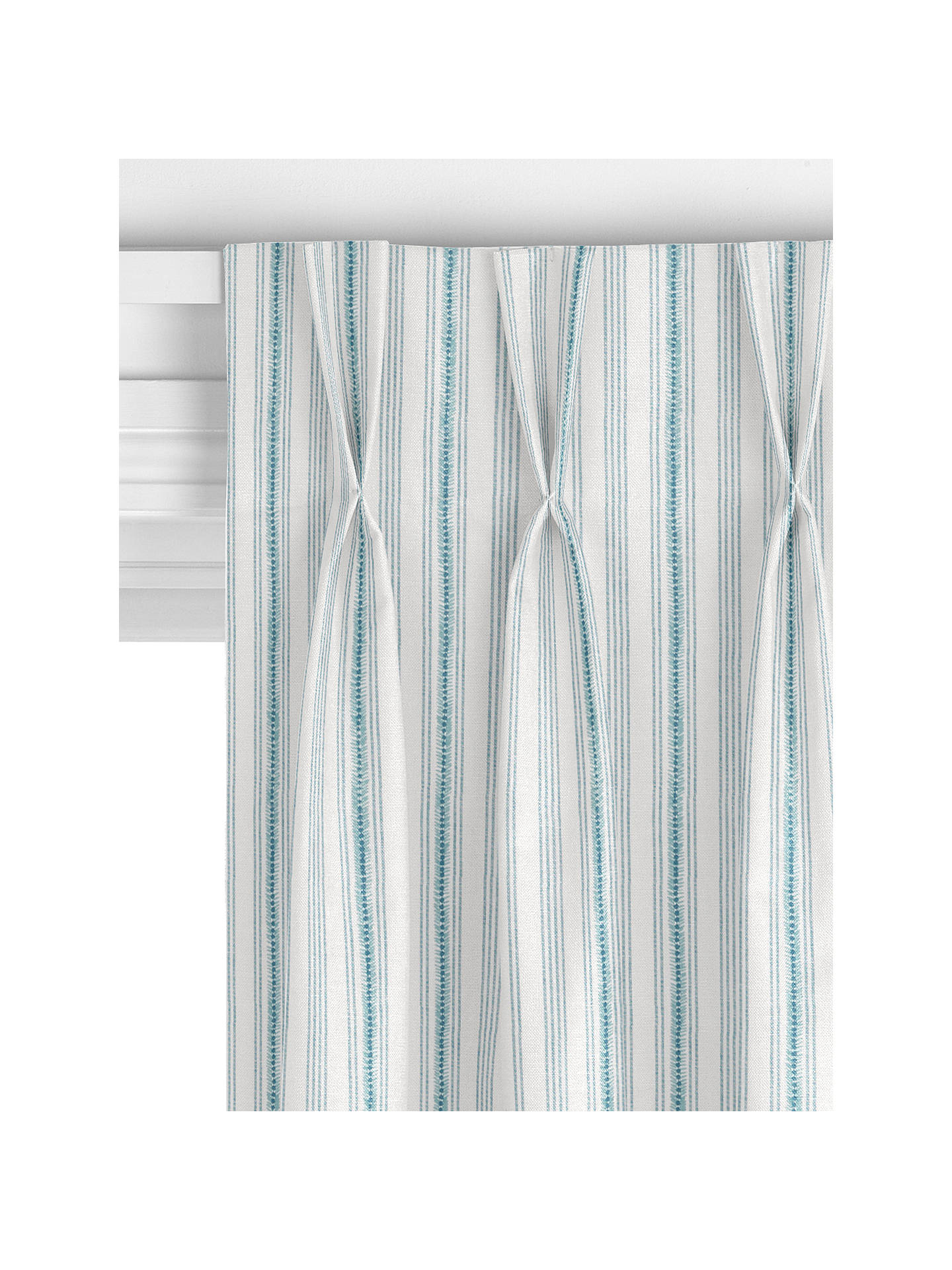 John Lewis Diderot Stripe Made to Measure Curtains, Heritage Grey