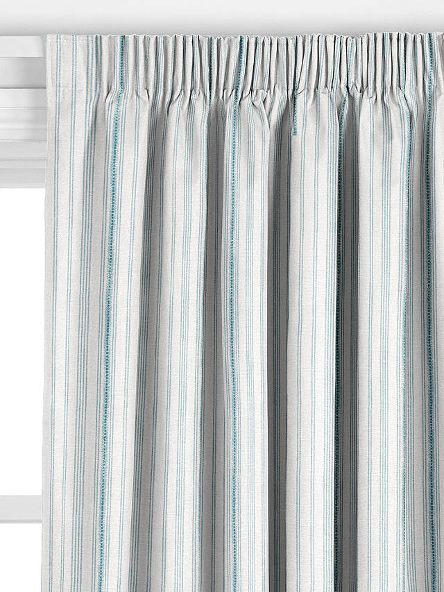John Lewis Diderot Stripe Made to Measure Curtains, Heritage Grey