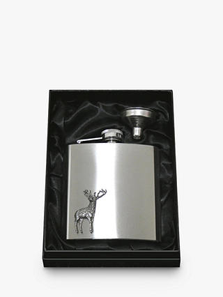English Pewter Company Stag Hip Flask
